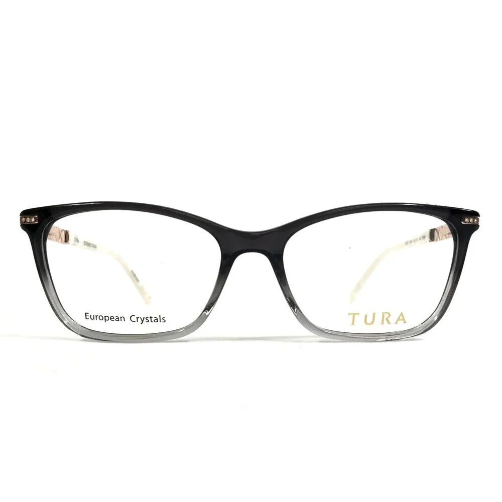 Tura Brilliance Eyeglasses Frames TE271 GRY Gray Gradient w/ Swarovski 53-16-140